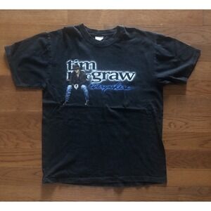 Vintage Tim McGraw Everywhere Tour T Shirt Mens XL Black Single Stitch 1997